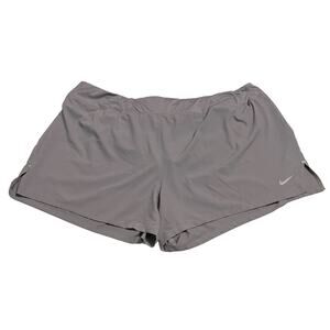 Nike Womens Athletic Shorts Size 3XL Gray Dri Fit Tempo Running Gym Yoga Shorts